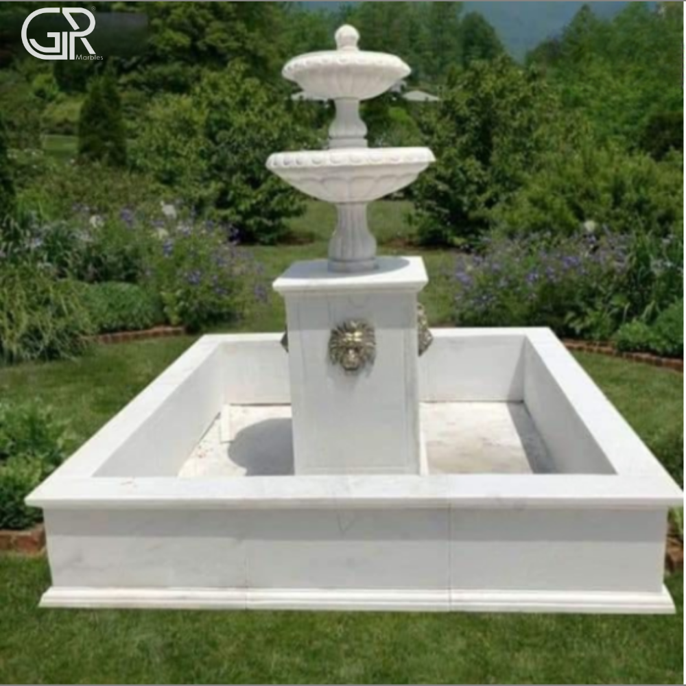 Marble White Water Fountain