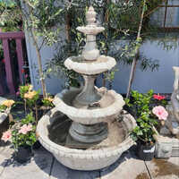 Garden sandstone water fountain