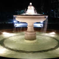 stylish sandstone water fountain