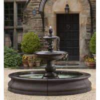 2 tier black marble fountain