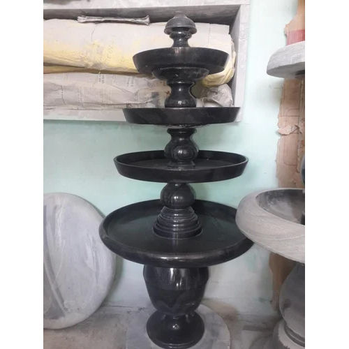 Black marble outdoor fountain