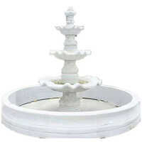 round marble water fountain