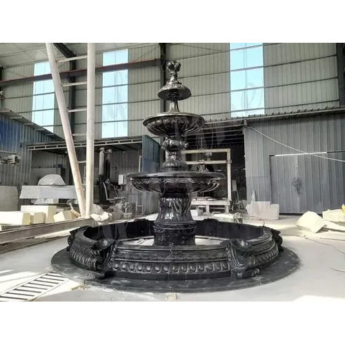 black marble 3 tier fountain