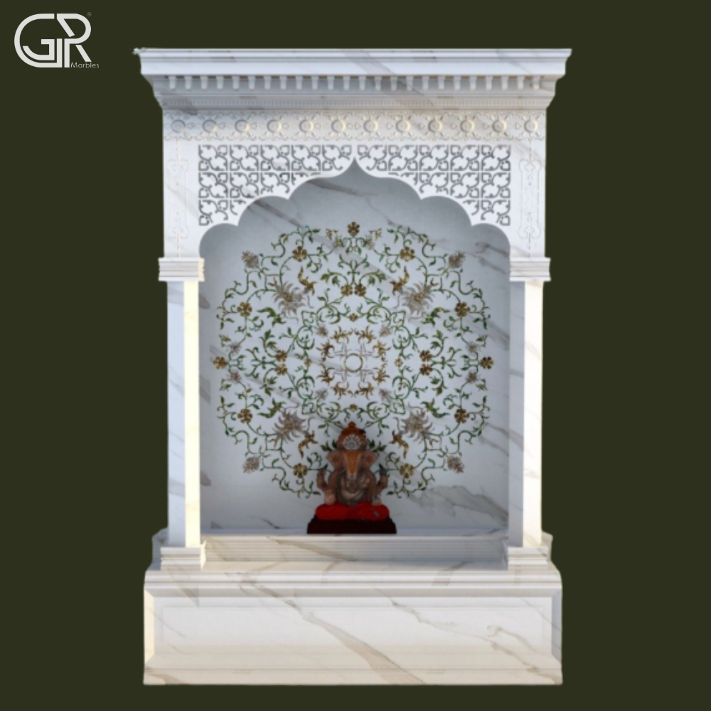 Beautiful painted Marble Mandir