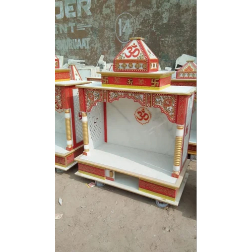 Makrana Polished White Marble Temple