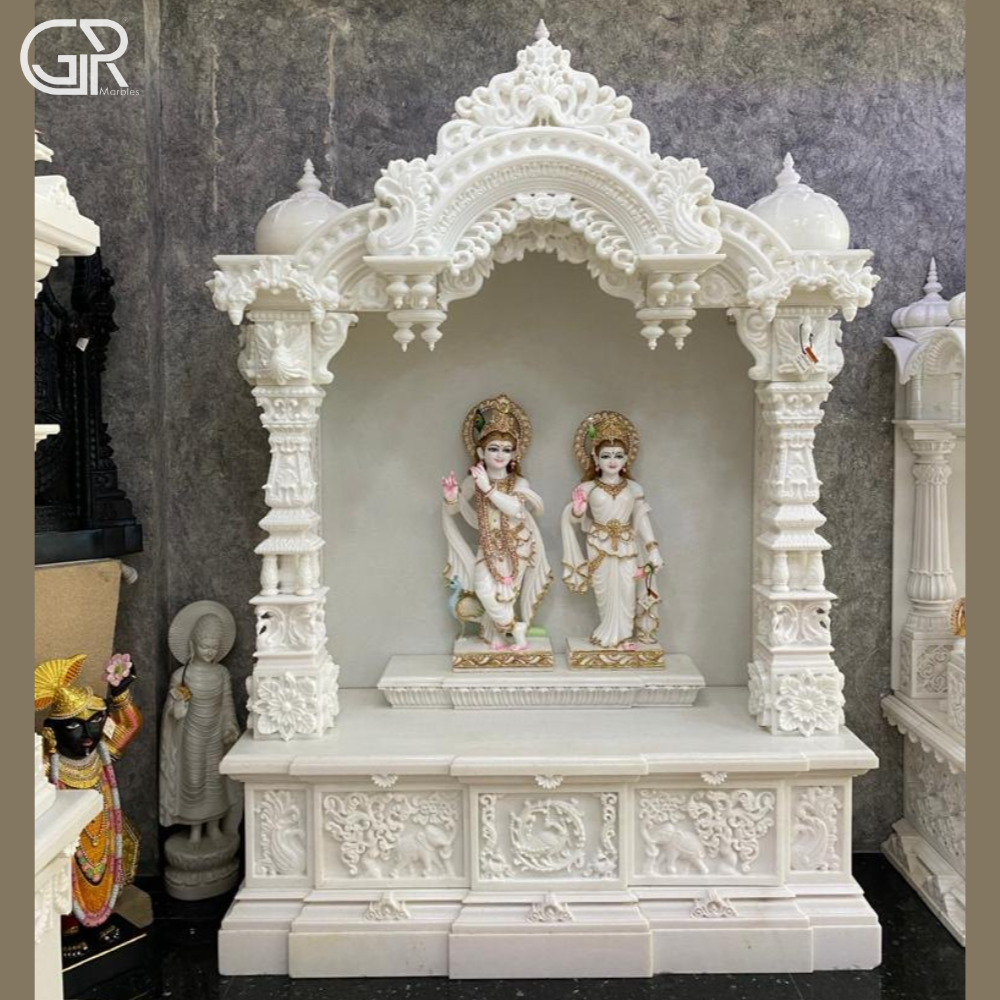 Makrana Pure White Marble Temple