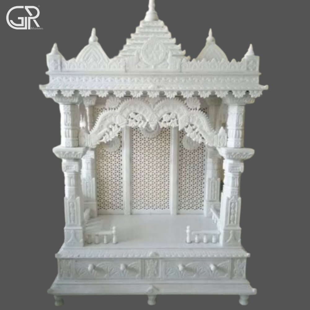 Pure White Makrana marble temple
