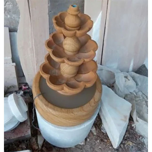 brown sandstone water fountain