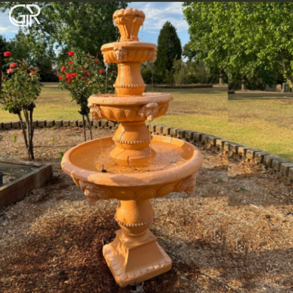 Stunning Look Garden Decorative Brown Sandstone Water Fountain