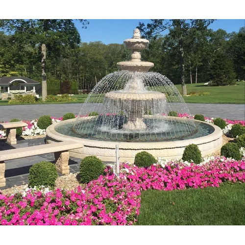 sandstone garden water fountain