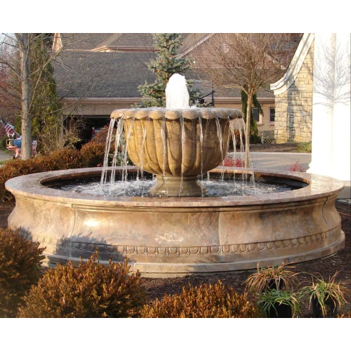 beautiful sandstone water fountain