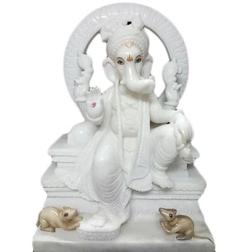 white marble lord ganesh idol