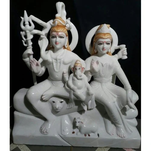 marble statue of shiv family