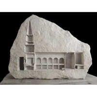 indoor sandstone statue