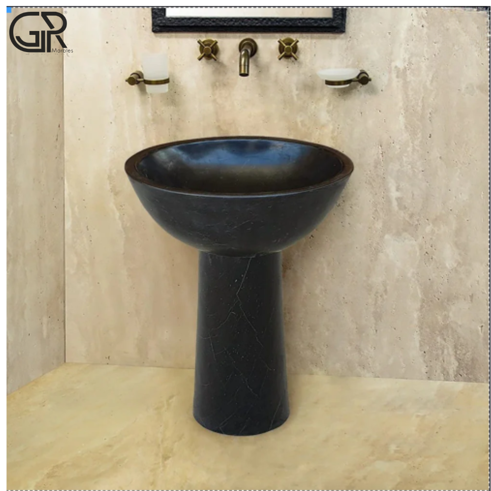 Black Marble Washbasin - Hardness: High