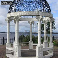 marble white stylish gazebo