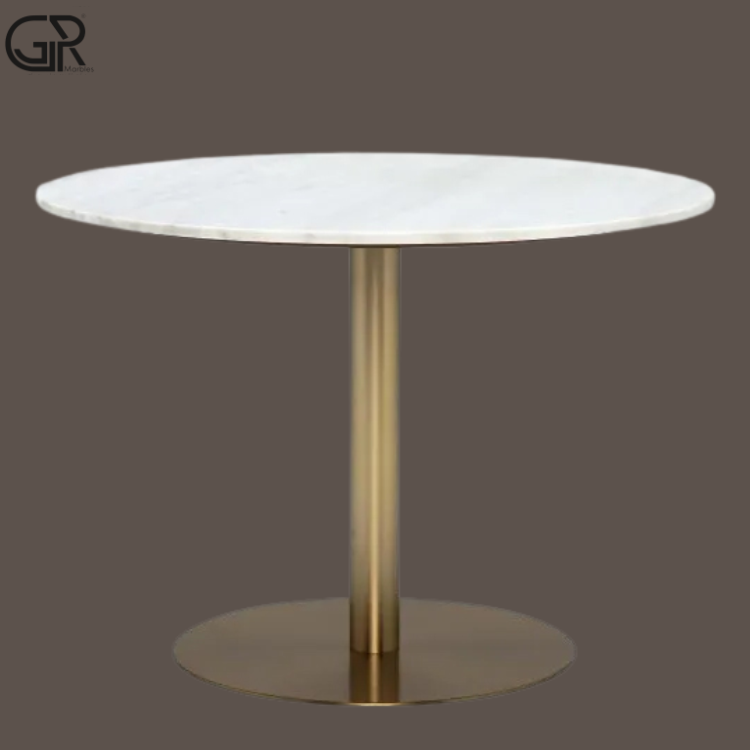 Stylish Marble Round Table - Warranty: 1 Year Manufacturer Warranty