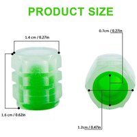 Tyre Valve Caps Luminous Glow Car Tire Air Stem Valve Cap Covers (4 Pcs) (0547)