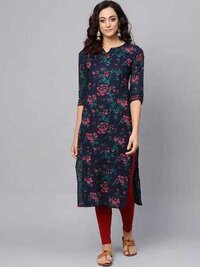 Crepe Kurti - Elegant Cotton Fabric | Flattering Silhouette, Versatile Design, Ideal for All Occasions