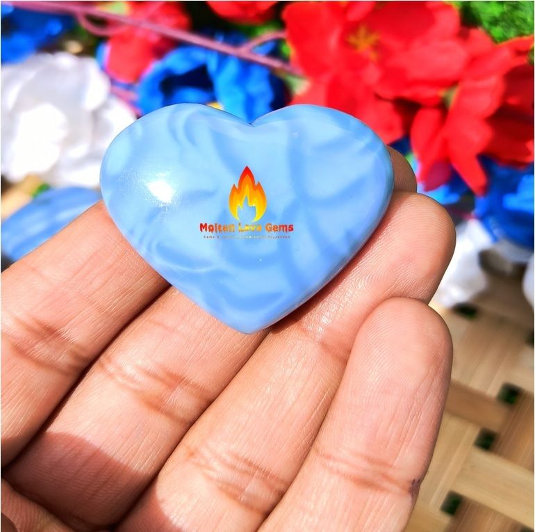 Owhyee Blue Opal Heart