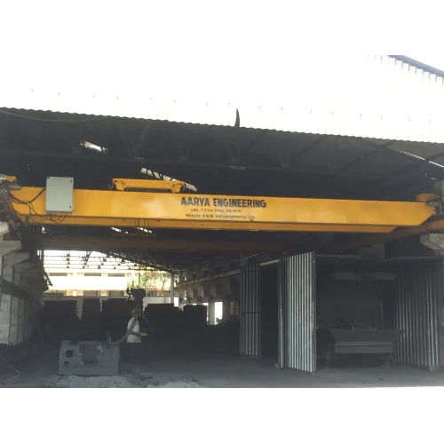 Golden Yellow Double Girder Overhead Traveling Cranes