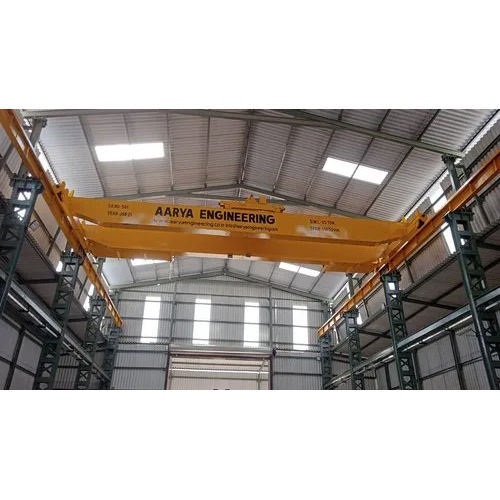 Golden Yellow. Industrial Eot Crane