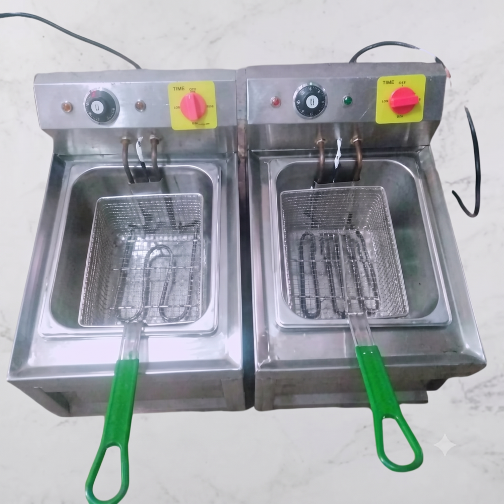 Double Electric Deep Fryer - Material: Steel