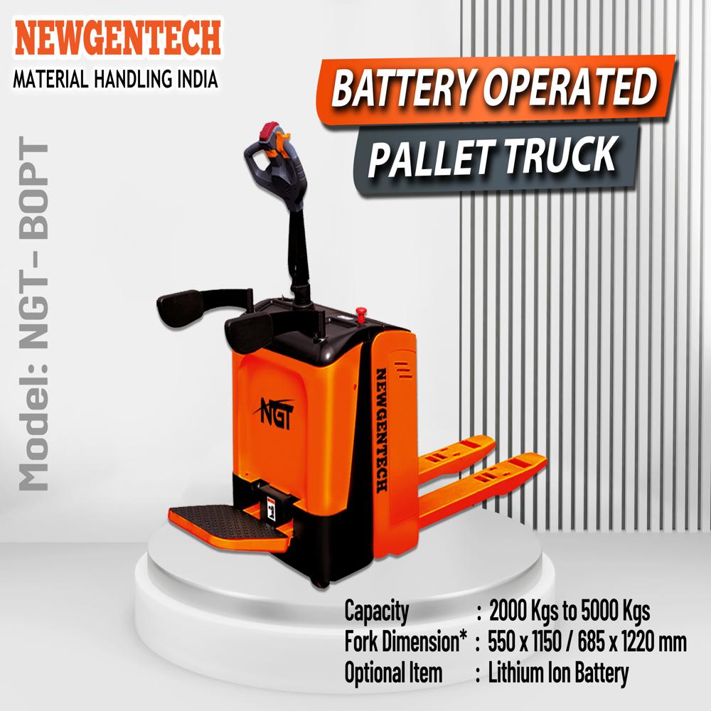 Battery Operated Pallet Truck - Color: Yellow And Black