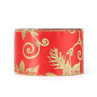Christmas Wrapping Ribbon Roll - Durable Design, Multiple Sizes Available - Bright Red Color Perfect For Holiday Celebrations