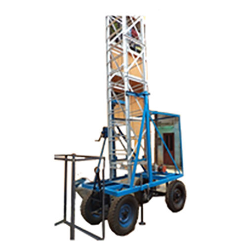 Aluminium Tiltable Tower Extension Ladder with Jeep Tyre