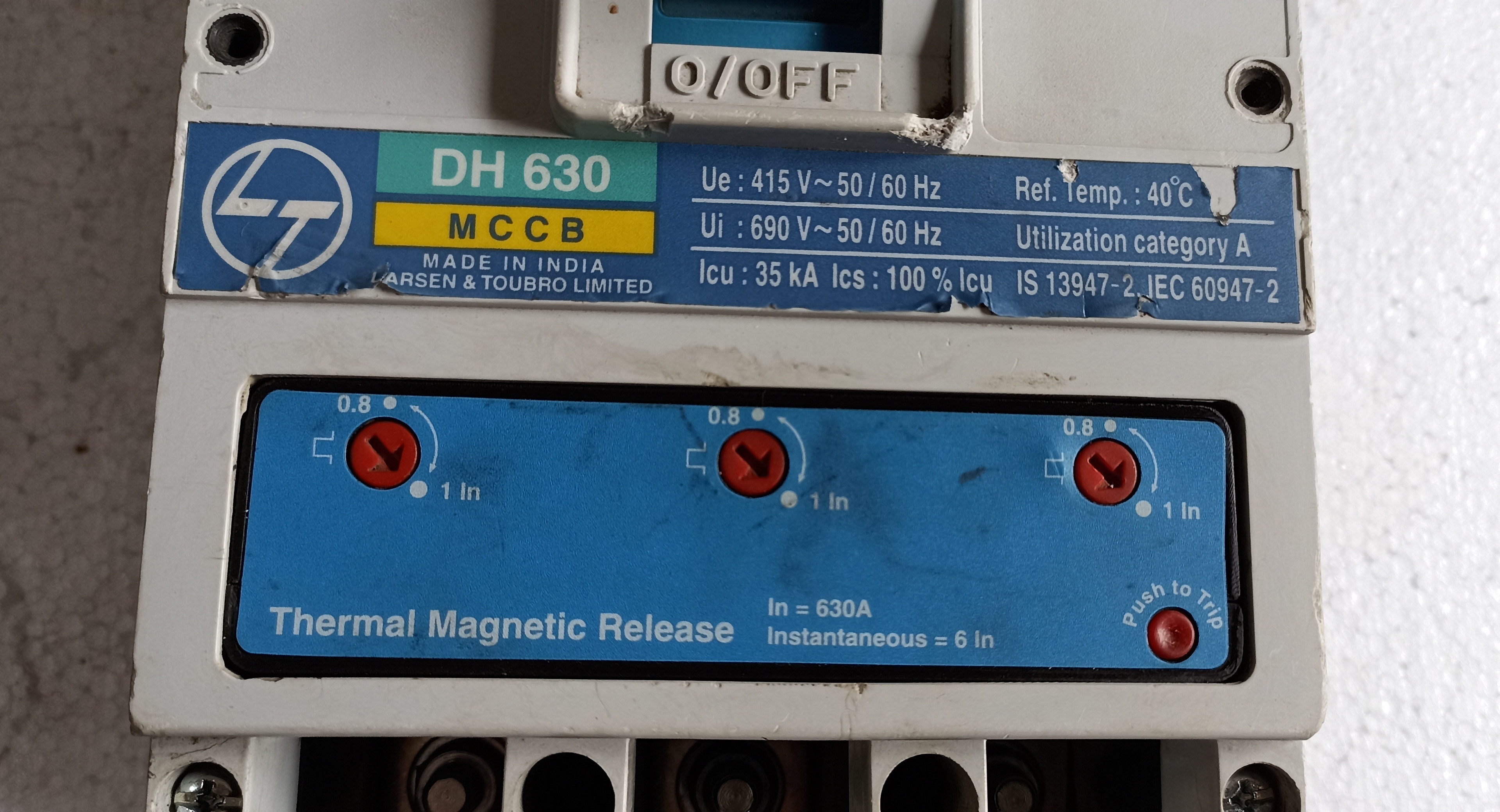 LT (DH 630) 630A 3P MCCB