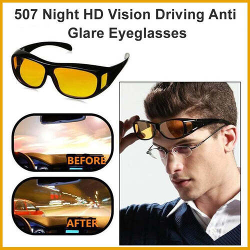 Night HD Vision Driving Anti Glare Eyeglasses (0507)