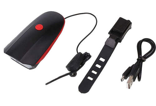 Rechargeable Bicycle LED Bright Light with Horn Speaker (1562)