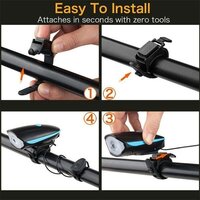 Rechargeable Bicycle LED Bright Light with Horn Speaker (1562)