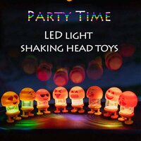 Emoji Shake Car Dashboard Doll Dance For Car Interior Decoration With Led Light (4714) - Plastic, 6*6*15 Cm, Yellow / Multi | Fun Dancing Emoji, Ideal For Car Interior, Led Lighting Feature