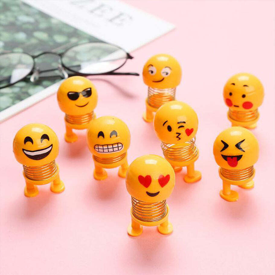 Emoji Shake Car Dashboard Doll Dance for Car interior Decoration With LED Light (4714)