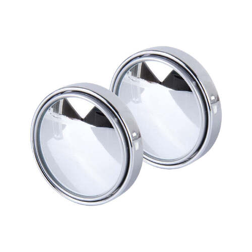 360DEGREE BLIND SPOT ROUND WIDE ANGLE ADJUSTABLE CONVEX REAR VIEW MIRROR - PACK OF 2 (6205)