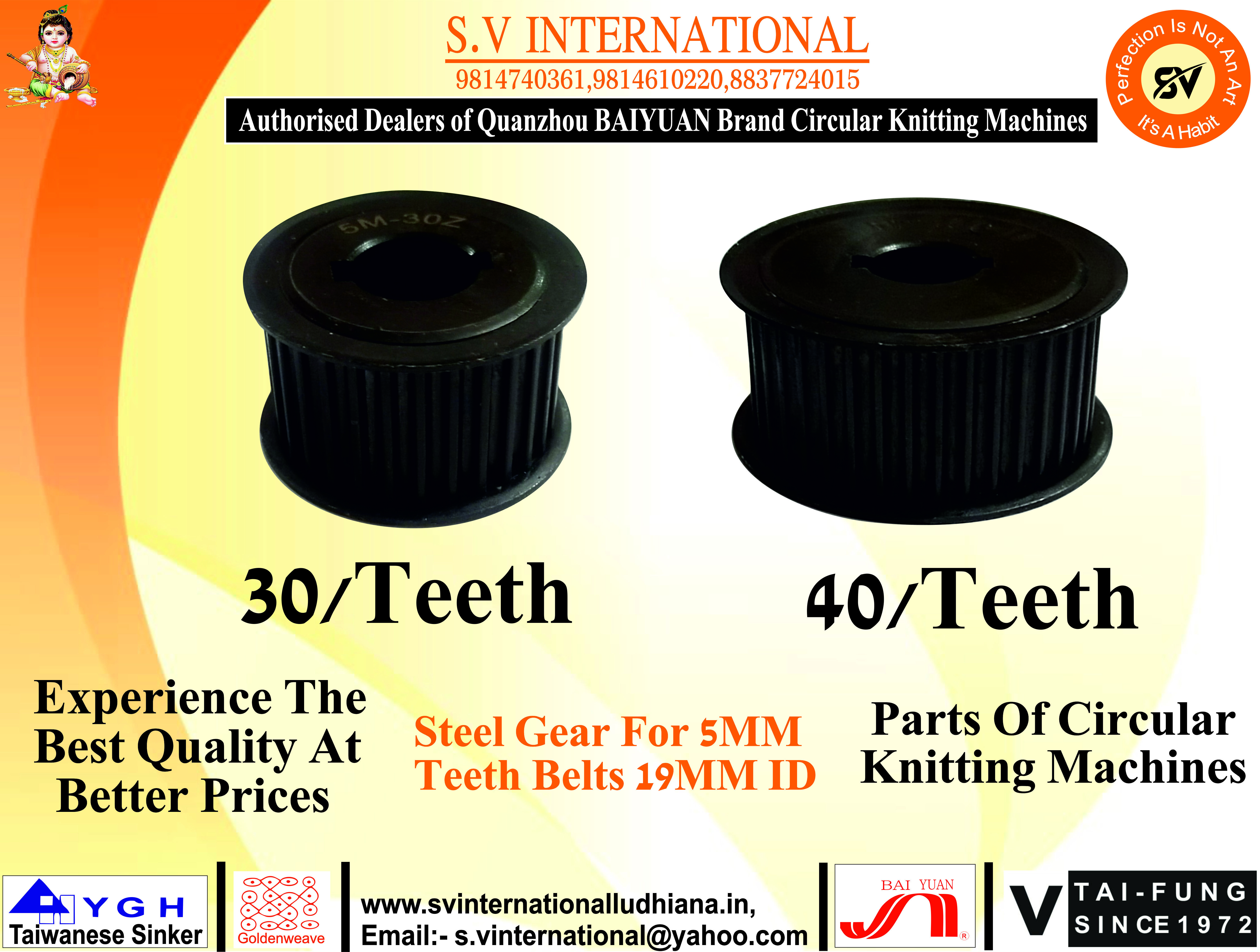 Steel Gear For 5MM Teeth Belts 19MM ID