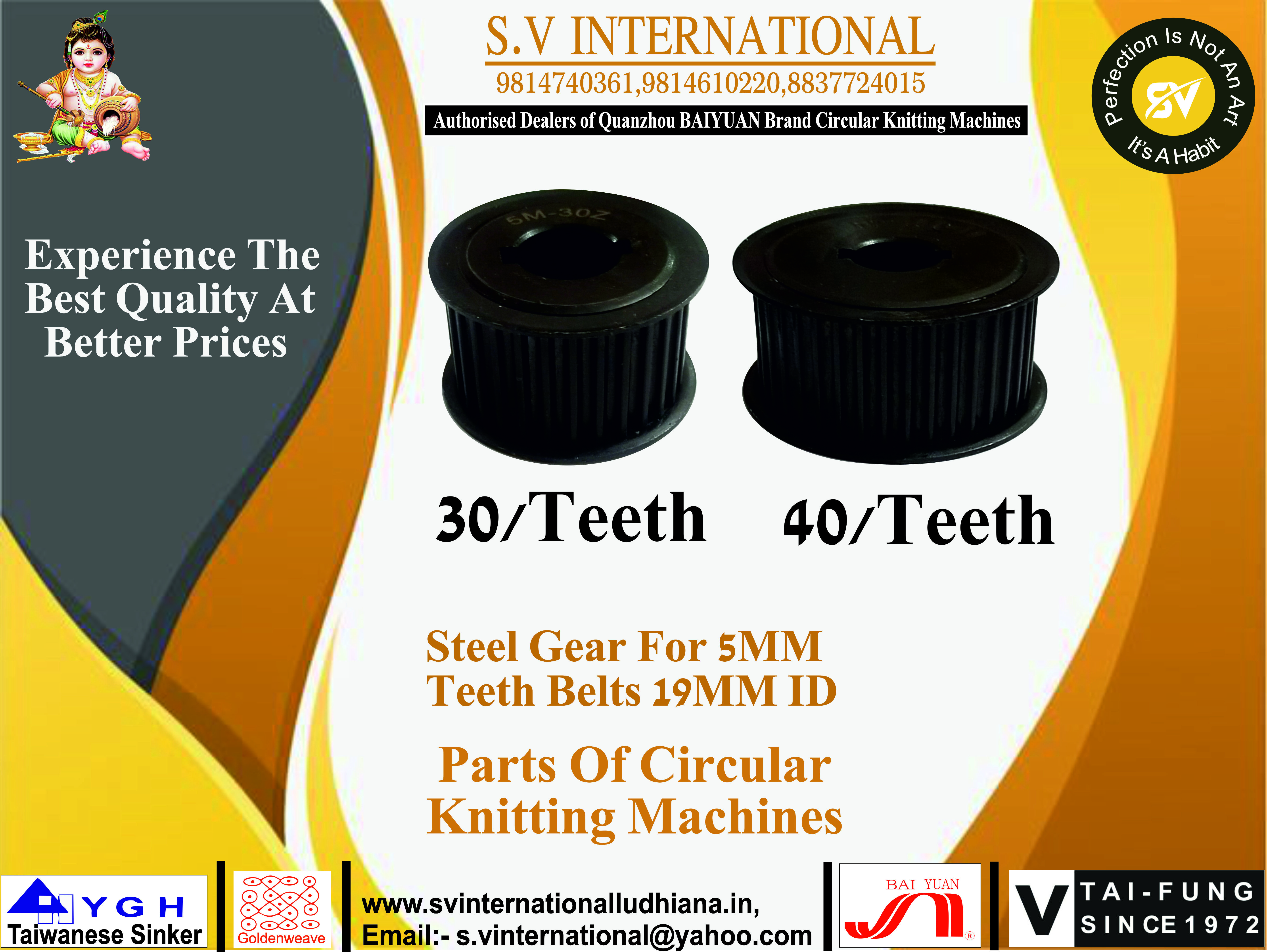 Steel Gear For 5MM Teeth Belts 19MM ID