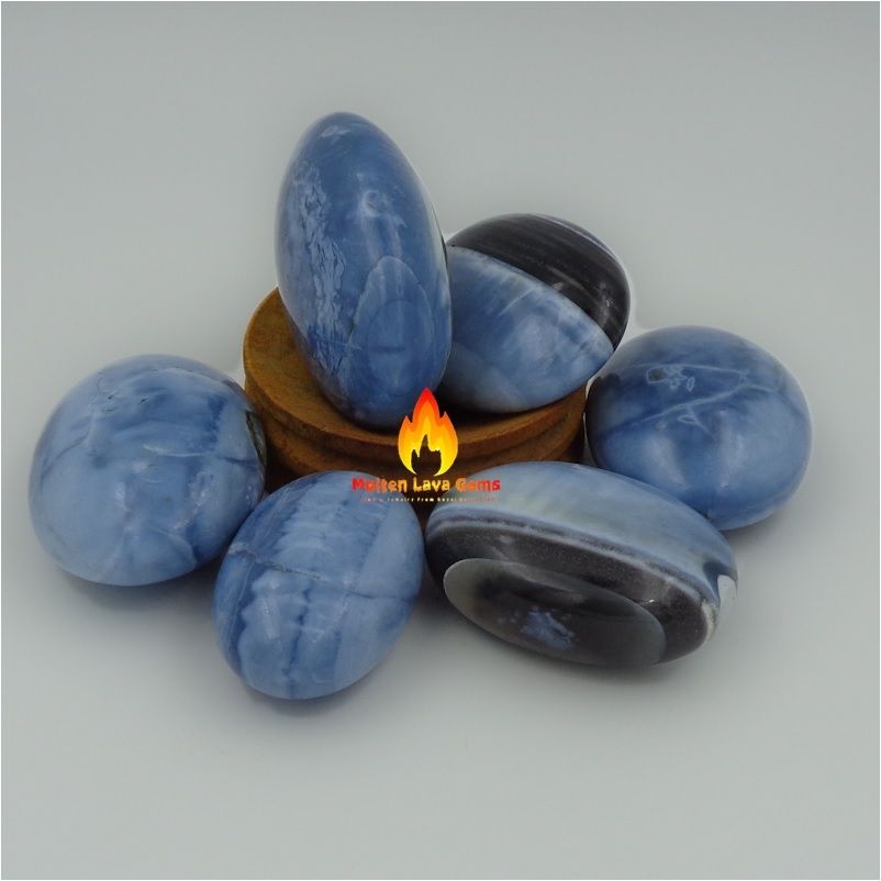 Owhyee Blue Opal Palm Stone