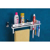 Brass Tumbler Holder - High-quality Brass Material, Various Sizes Available, Glossy Finish, Sleek Silver Color, Rectangular Shape