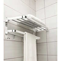 Silver Stainless Steel Bathroom Rack