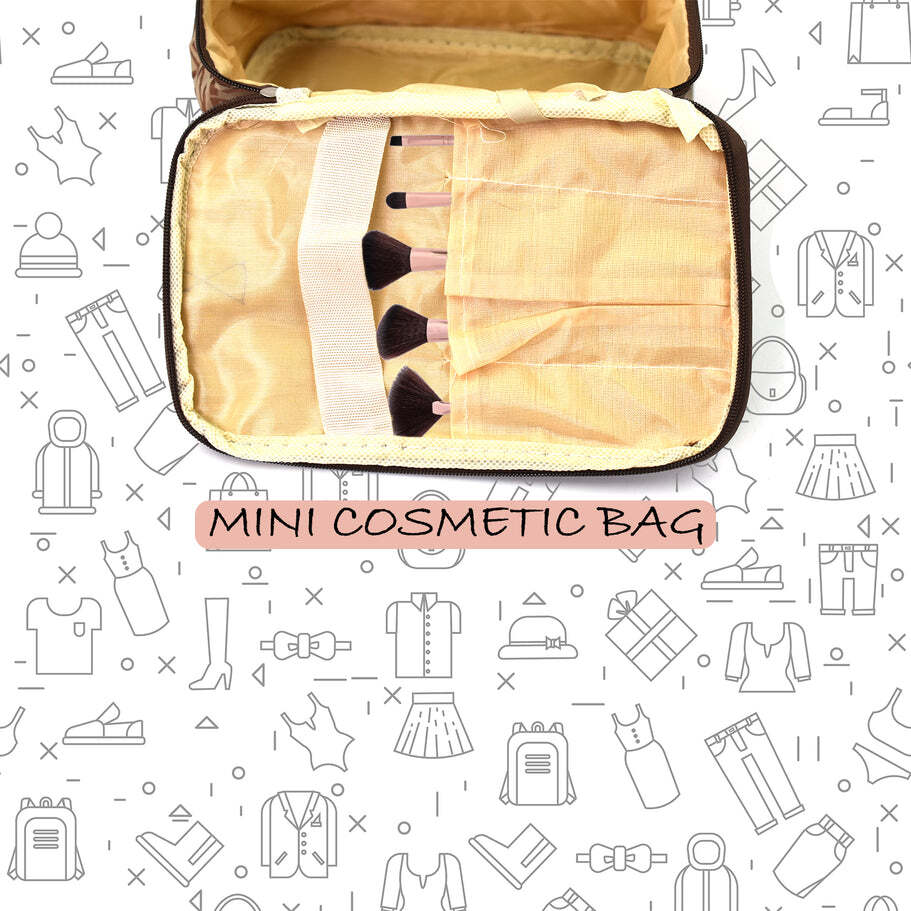 Portable Makeup Bag widely used by women s for storing their makeup equipment s and all while travelling and moving (6065)