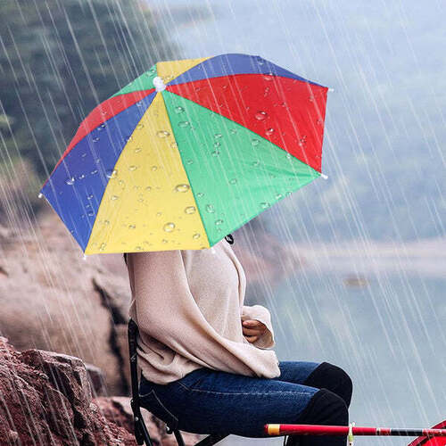 Hands Free Umbrella Hat to Protect from Sun and Rain (1445)