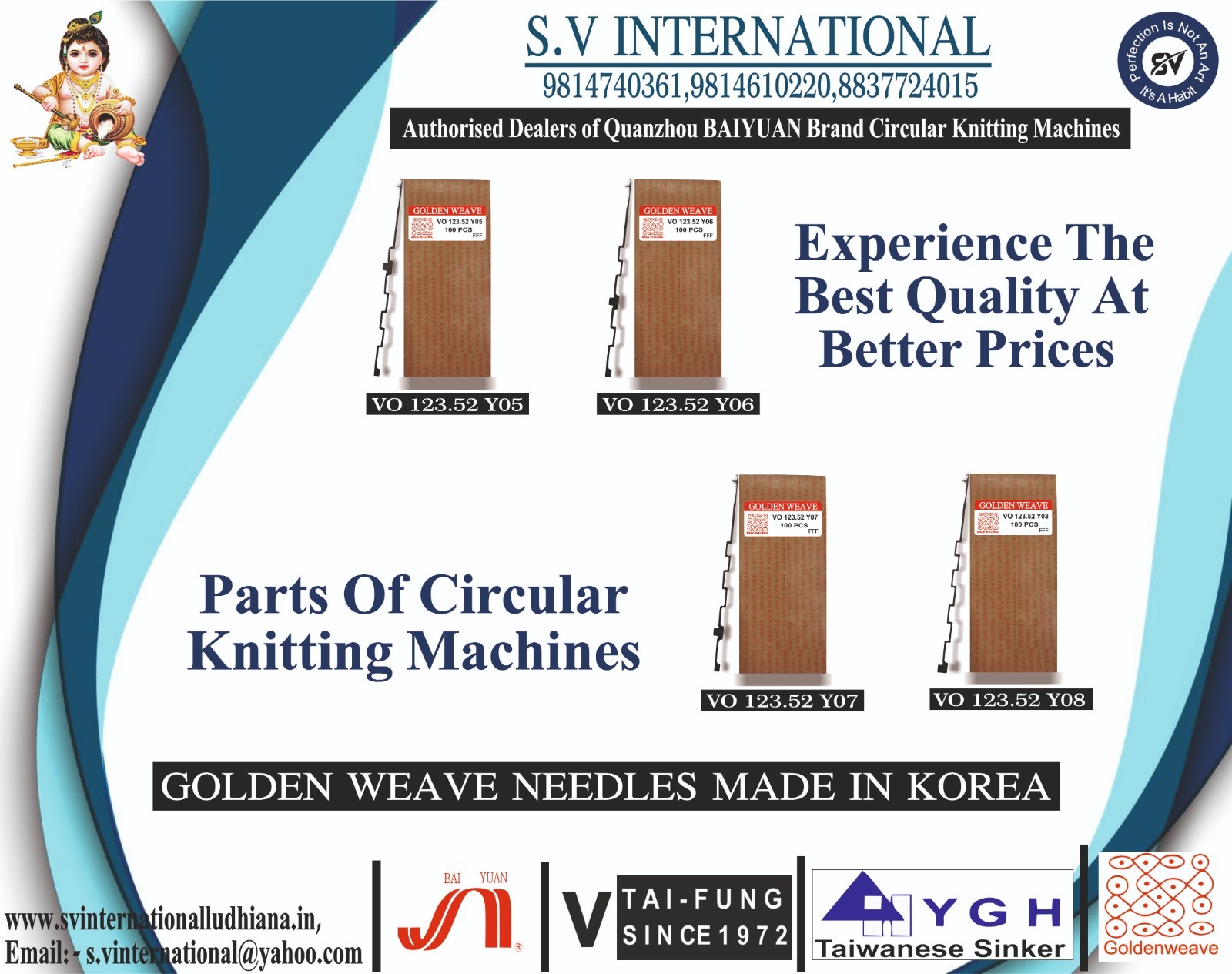 VO 123.52 Y05-6-7-8 - Golden Weave Brand Made in Korea