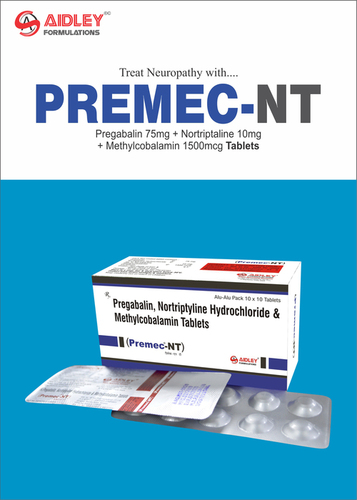 Tablet Pregabalin 75mg + Methylcobalamin 1500mcg + Nortrytline  10mg 1