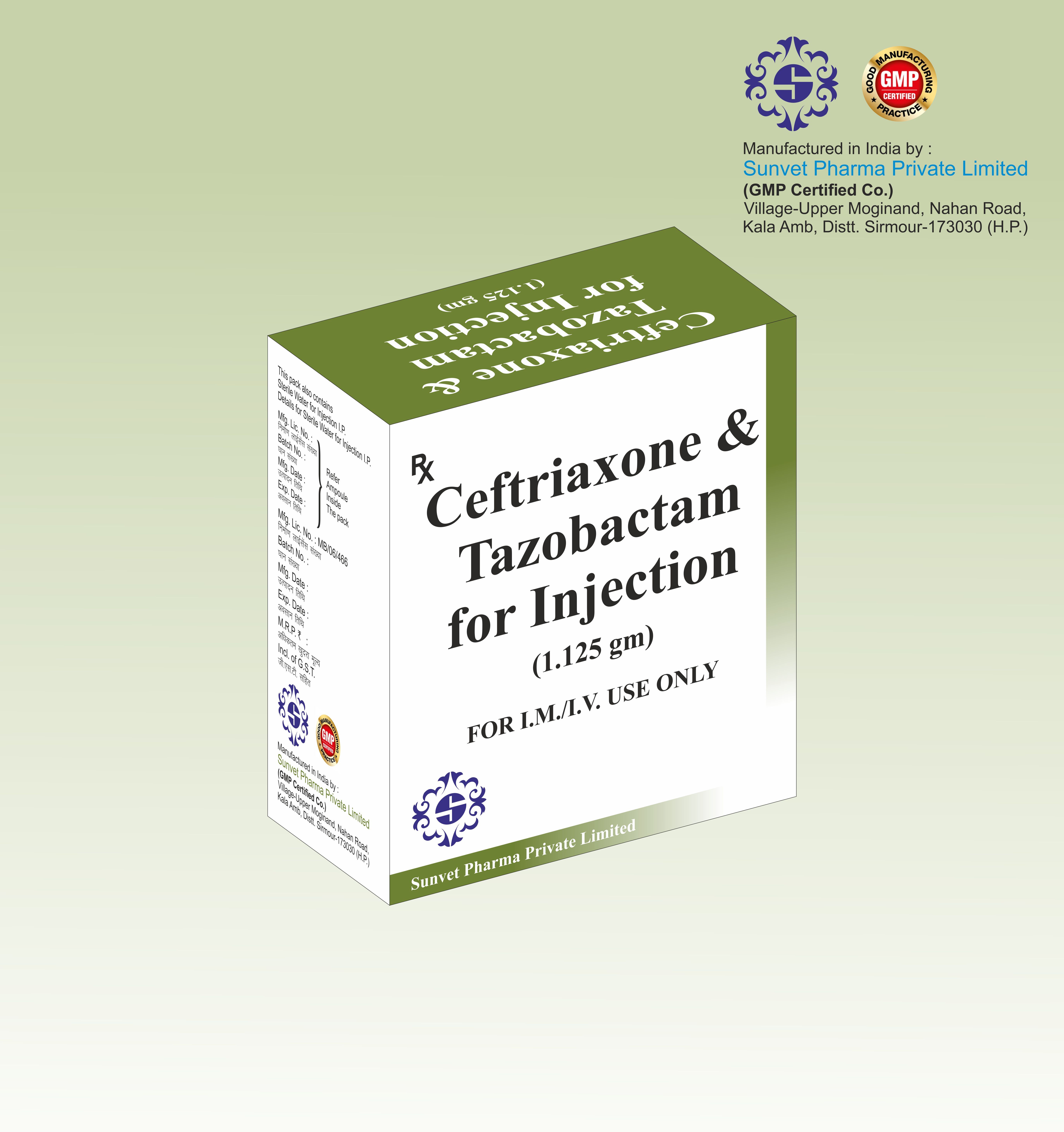 Ceftriaxone Sulbactam 4500 mg veterinary injection