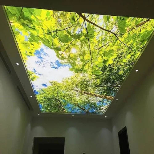 Rectangular Residence Pvc Printed Stretch Ceiling at Best Price in New  Delhi