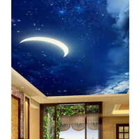 Pvc 3d Sky Cloud Ceiling Wallpaper