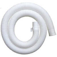 Washing Machine Outlet Pipe - Pvc Material, 1-6 Feet Length, Round Shape, White Color | Flexible Hose For Efficient Drainage